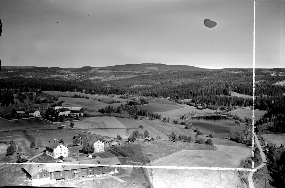 Flyfoto av Kinne øvre, Brøttum, Ringsaker.