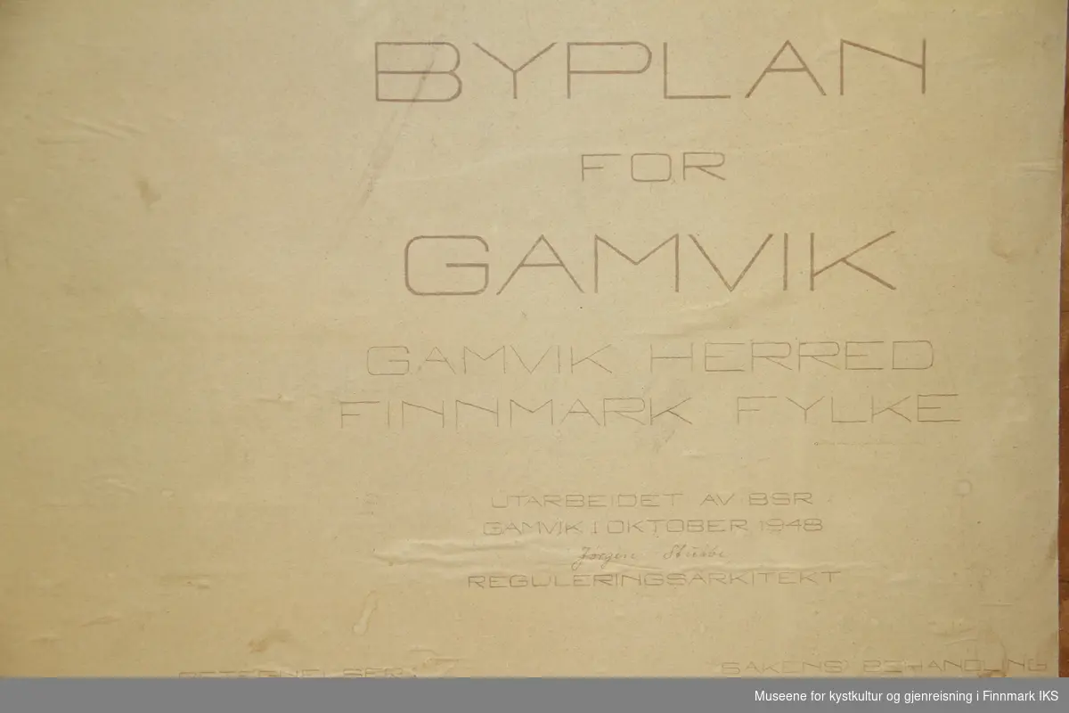 Kartet er tegnet, Plan for Gamvik