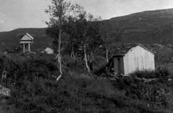Samisk stabbur ved Langvatnet, Verrafjellene, Nord-Trøndelag