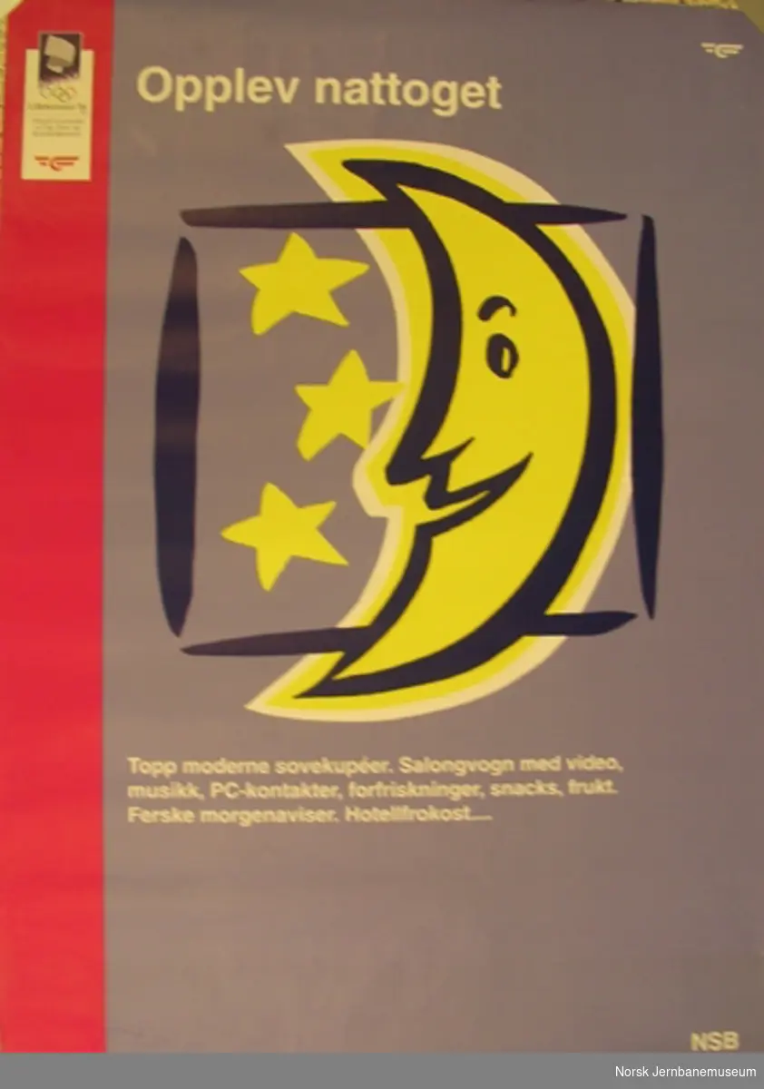 Reklameplakat OL'94 : Opplev nattoget