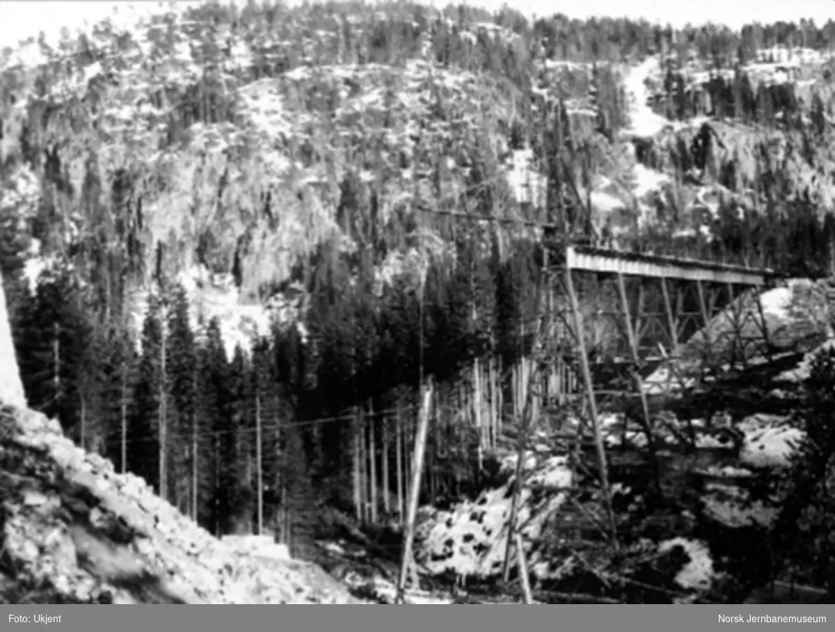 Tjerndalen viadukt; fra byggingen