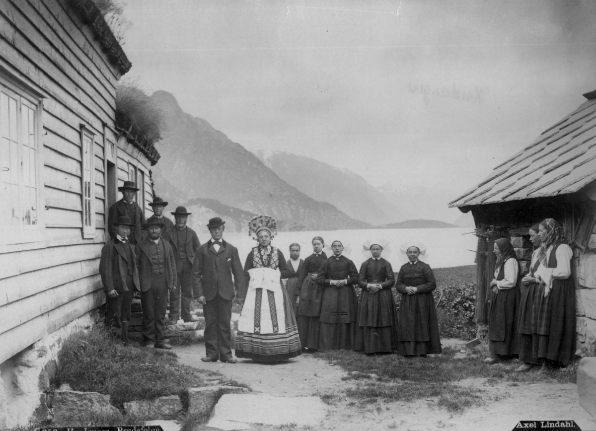 Drakt Bryllup Grupper Hardanger Norsk Folkemuseum Digitaltmuseum