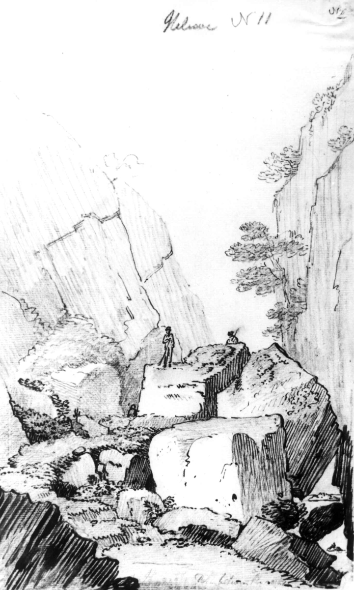 Ny Hellesund
Fra skissealbum av John W. Edy, "Drawings Norway 1800".