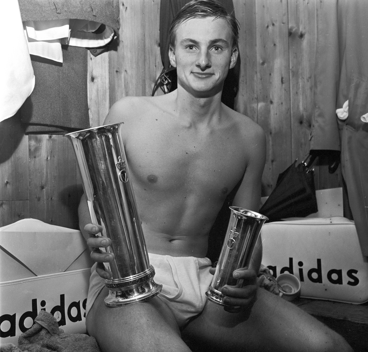 Serie.Sport. Fotball. Cup-mestere Lyn.
Fotografert 1967.
