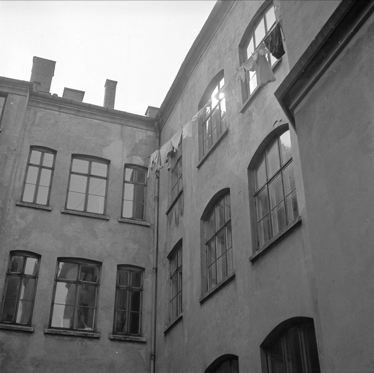 Karl Johans gate 47, Oslo, 09.08.1956. Universitetet. Bygning.