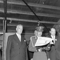 Ekeberg, Oslo, juni 1959, landbruksutstilling, Kongen kommer