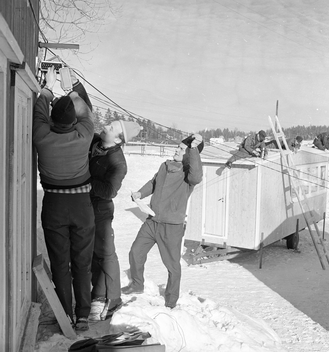 Akershus, Fjellhamar, februar 1963, forberedelser til NM på ski.