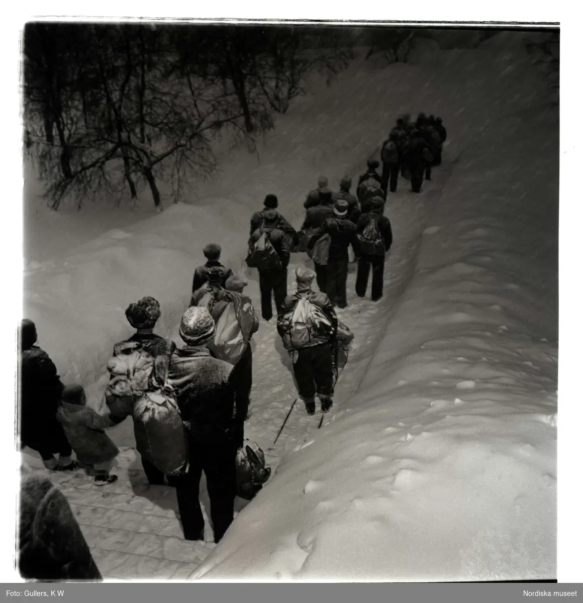 Norska flyktingar. Kiruna, december 1944