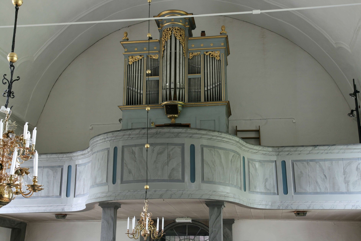 Orgelläktaren i Åkerby kyrka, Åkerby socken, Uppland 2007  