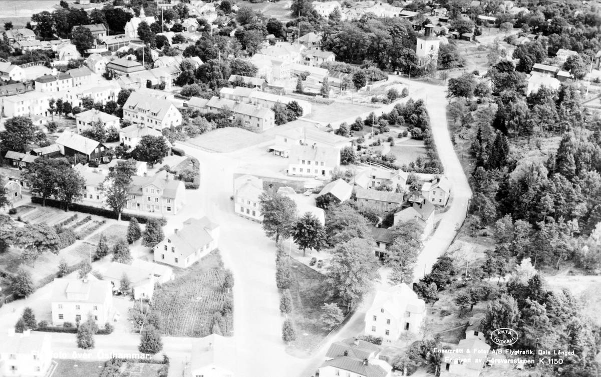 Flygfoto över Östhammar, Uppland 1947