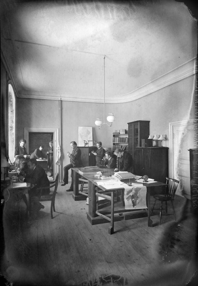 Laborationssal på Geologiska institutionen, Uppsala 1888
