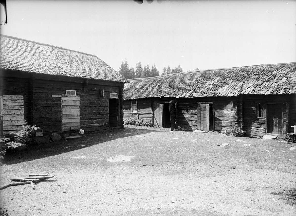 Gårdsmiljö, Spikbole, Bälinge socken, Uppland 1920-tal