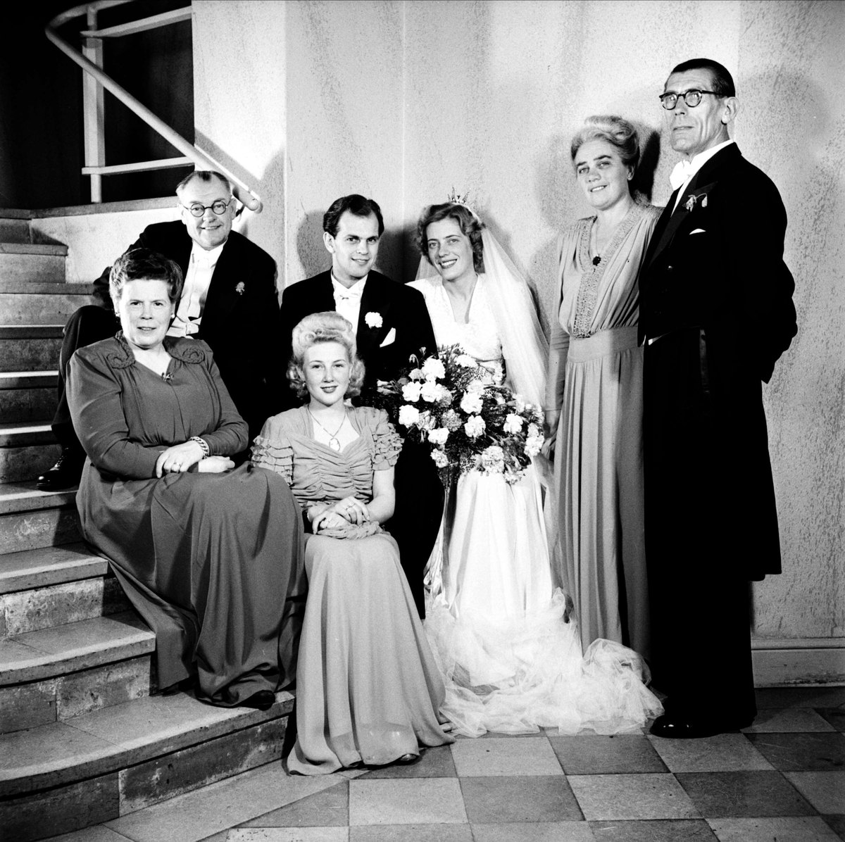 Bröllop - brudparet Gösta och Kerstin Peijel