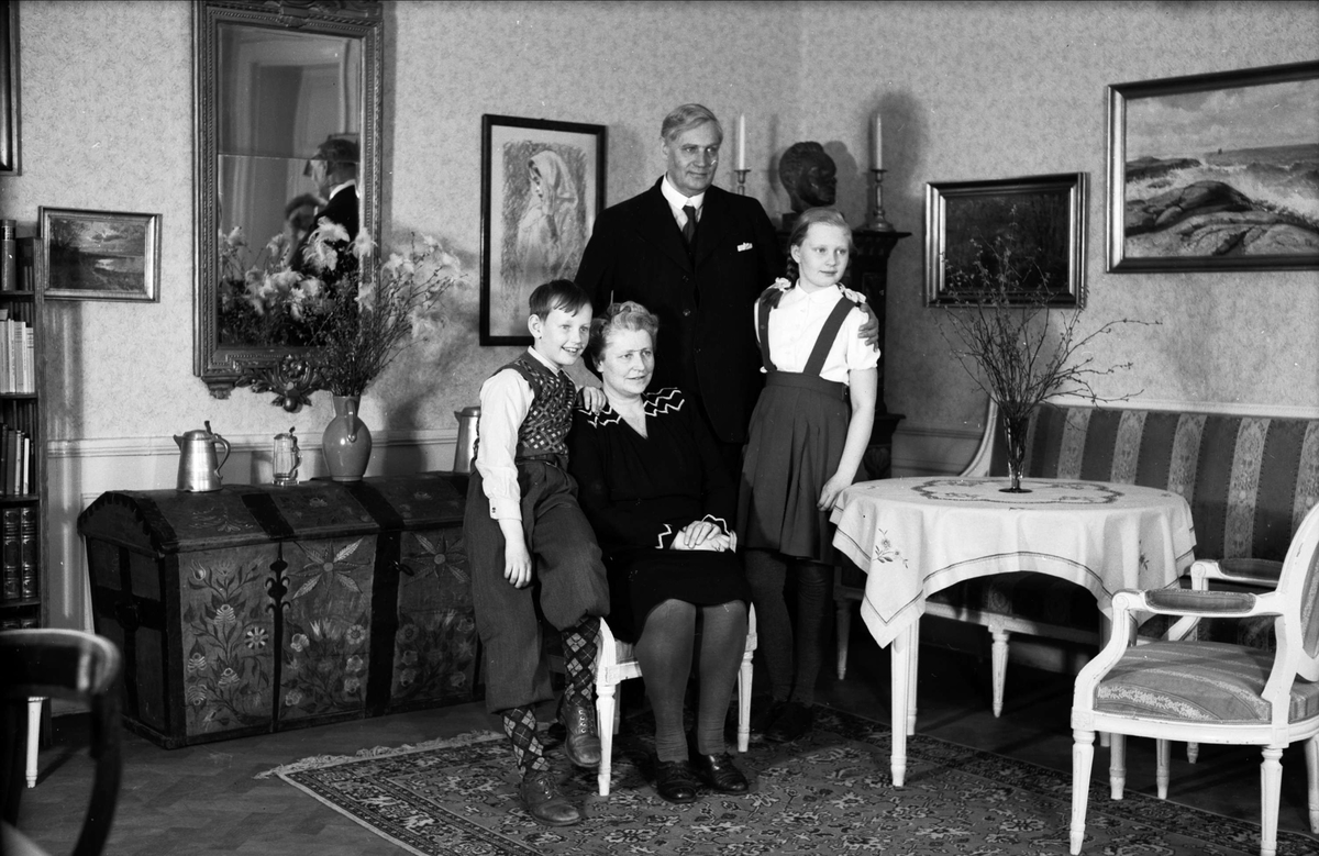 Studierektor Carl Cederblad med familj, Uppsala