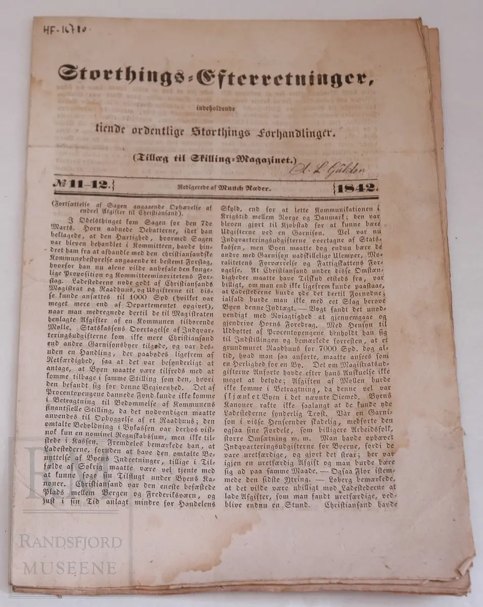 Hefte nr. 11-12, 1842