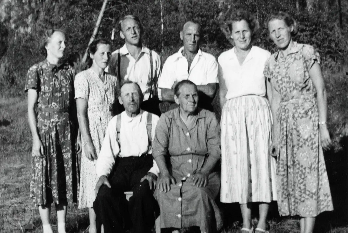 Familien Håland i Lunden Sveindal. Grindheim Audnedal.