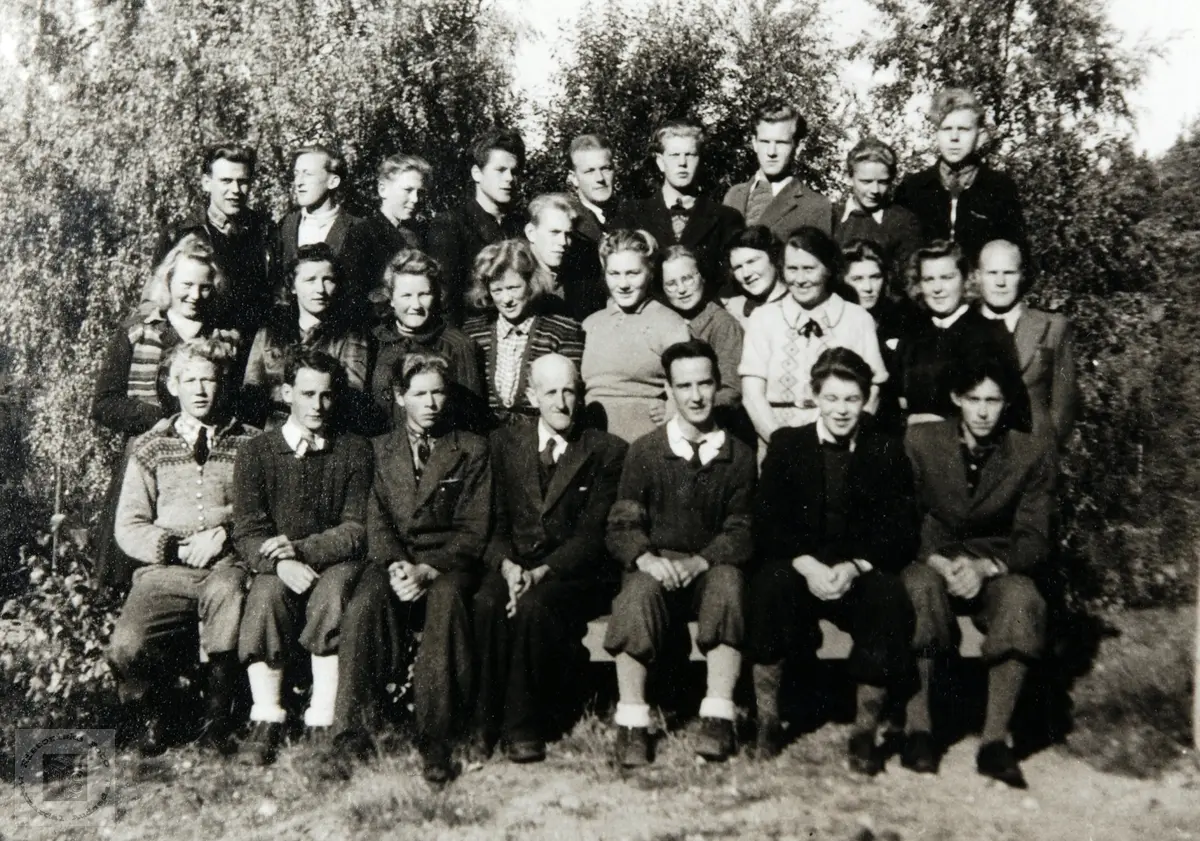 Ågedal realskole 1943/1944. Bjelland senere Audnedal.