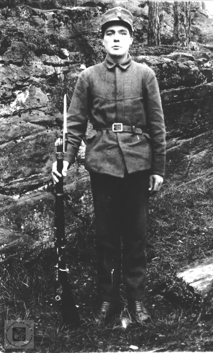 Soldatportrett av Arne Nåstad, Bjelland.