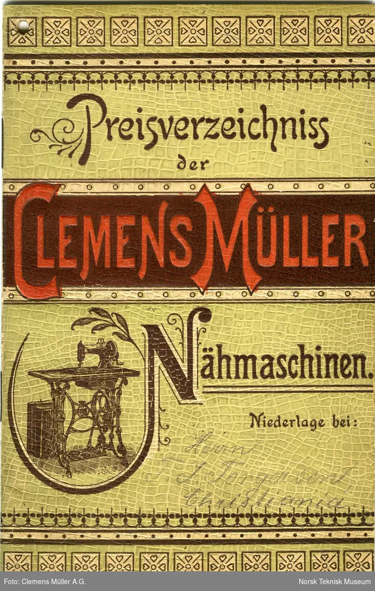 Prisliste, Clemens Müller symaskin
