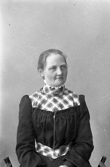 Enligt fotografens journal nr 1 1904-1908: "Mattsson, Fru Alma Anrås Jörlanda".