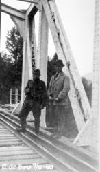 Bru over Lågen ved Eide - provisorisk utbedring av krigsskad