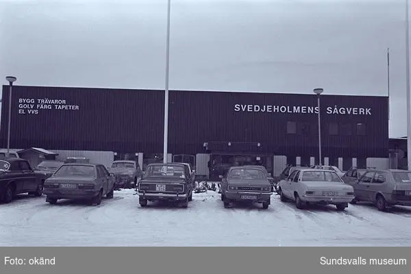 Svedjeholmens sågverk, kombiverk, tork, sortering, takstolsverkstad m.m.