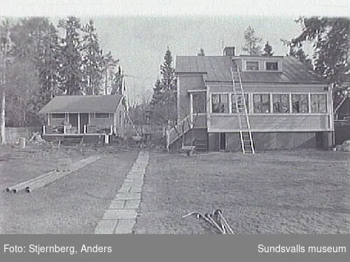 Vy fr S mot sommarhus från 1915.