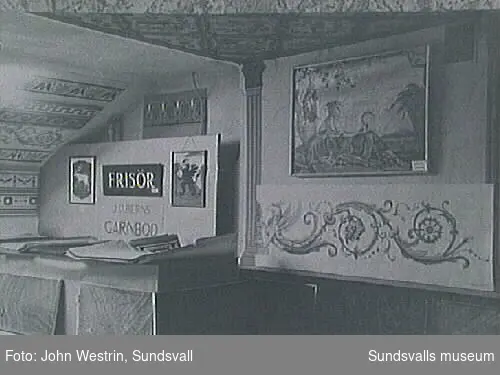 Interiör från Ateljén, kursen för fackteckning och dekorationsmålning.Sundsvalls stads Lärlings- och Yrkesskolor (fungerade under detta namn 1919-1942).