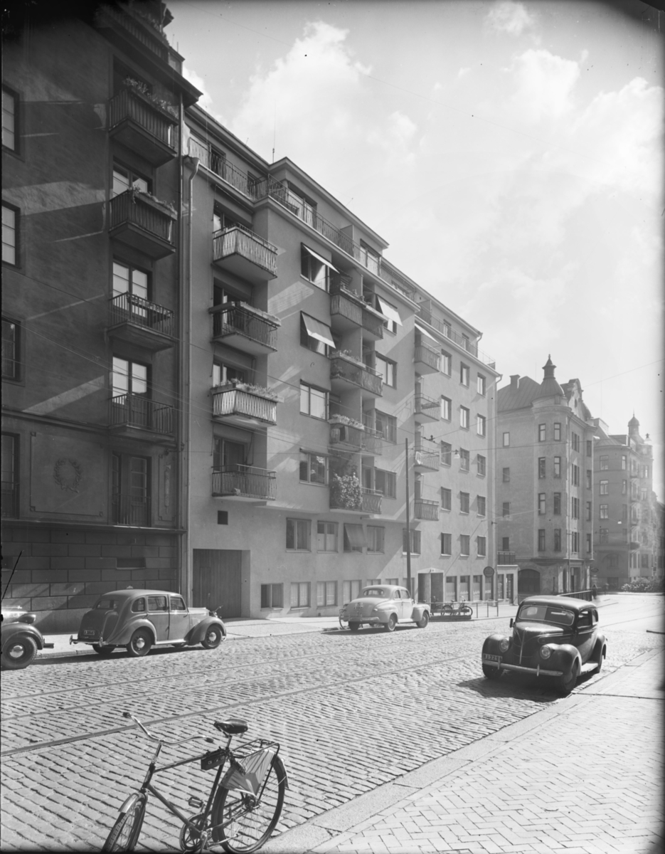 Flerbostadshus, Dalagatan 6, Stockholm Exteriör - ArkDes / DigitaltMuseum