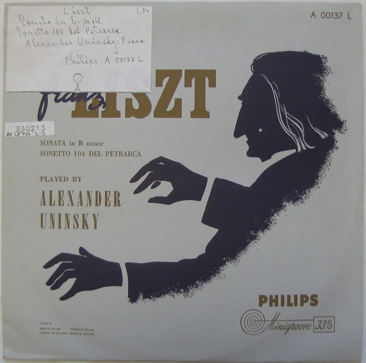LP-skiva av märket Philips Minigroove