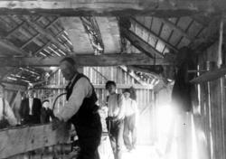 Flatanger, inne i sagbruket på Stamneset