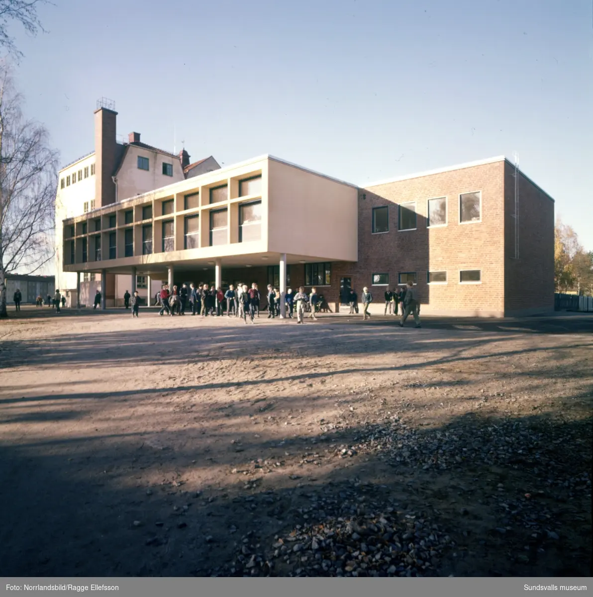 Matfors skola 1960, exteriörbilder.