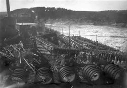 Fra utbygging av Hafslund kraftstasjon, Skjeberg, 1899.