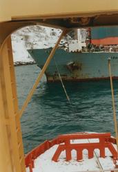 LKAB. Ombord på slepebåten "Rallaren" i oppdrag på Narvik me