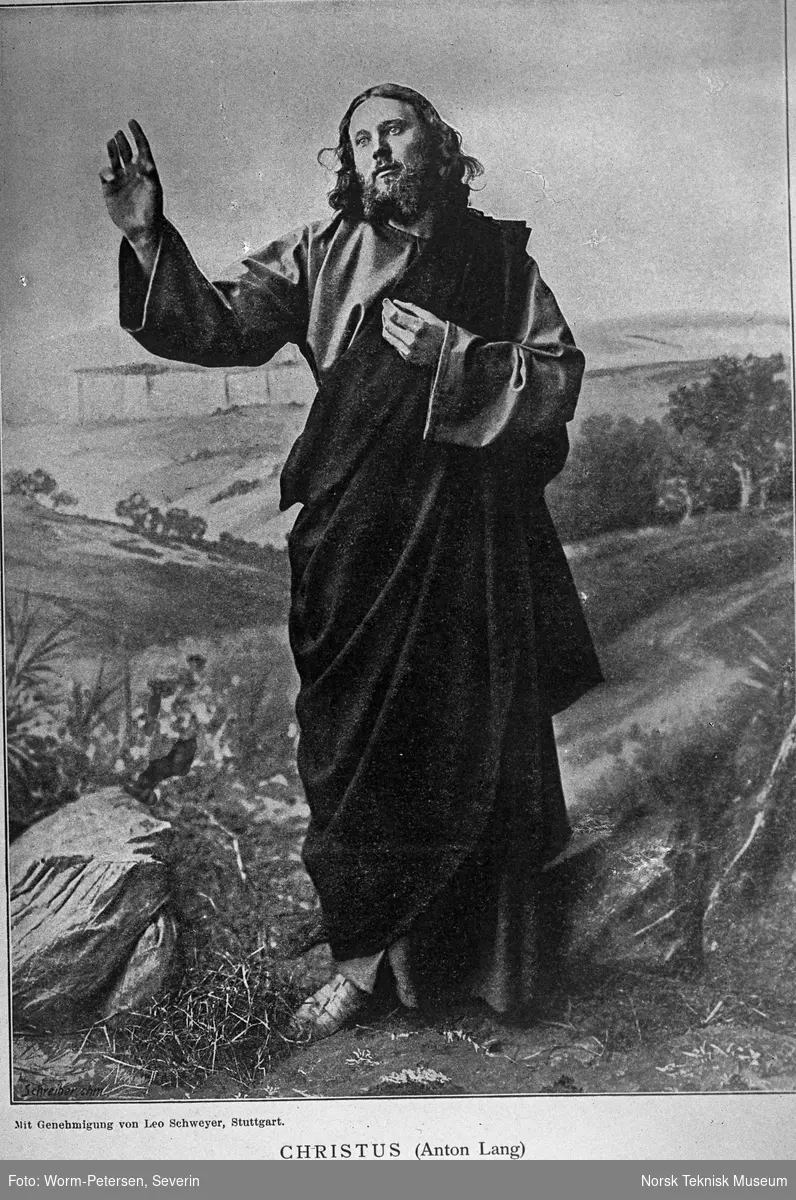 Skuespilleren Anton Lang, som fremstilte Kristus i pasjonsspillet, 1900