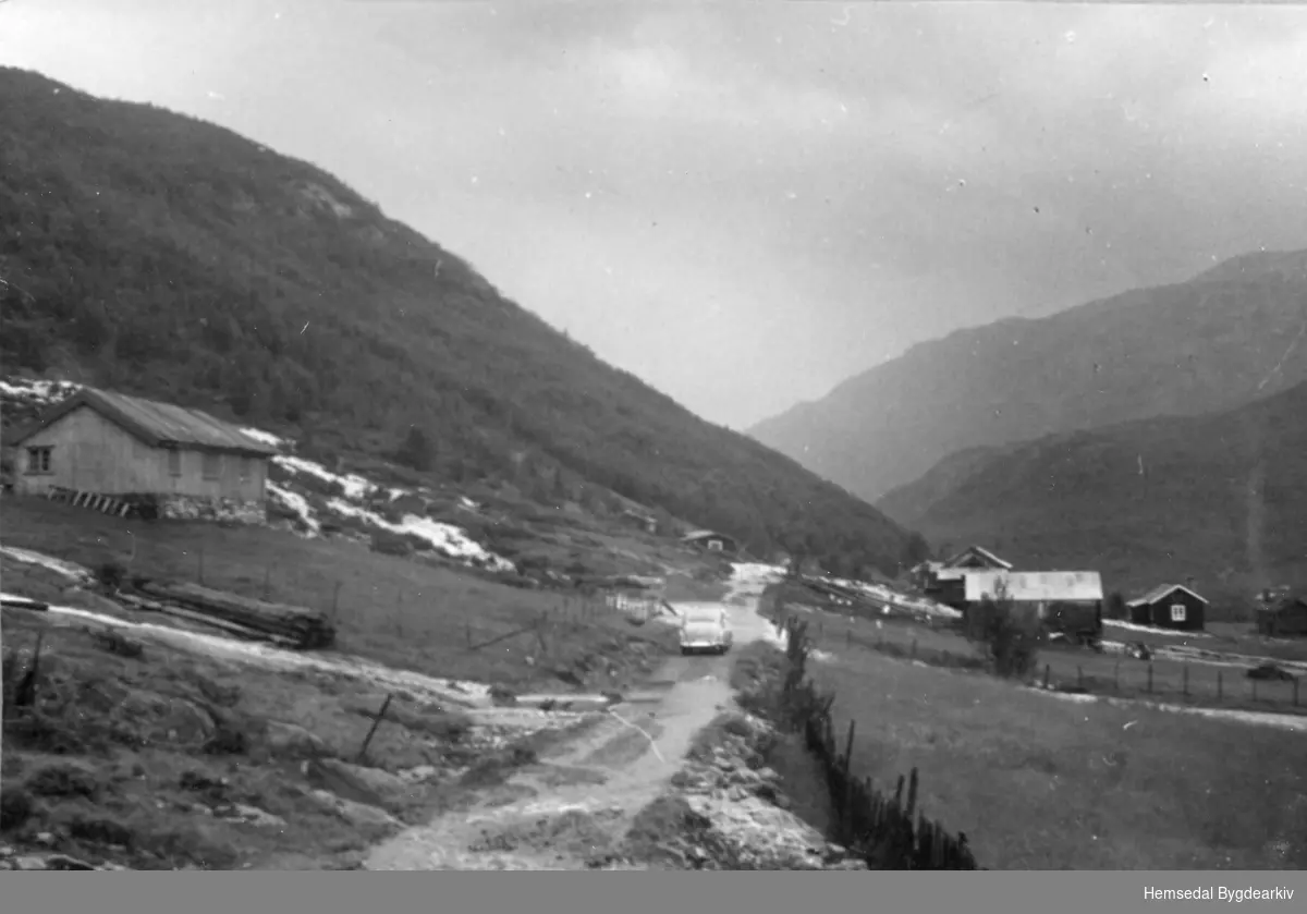 Skybrotet som gjekk over Mørkedalen, Bulien og Mørekvamsdalen i Hemsedal 29. juli 1959. Biletet er her teke ved Torsbu, Hjelmestølen, 86.13.
