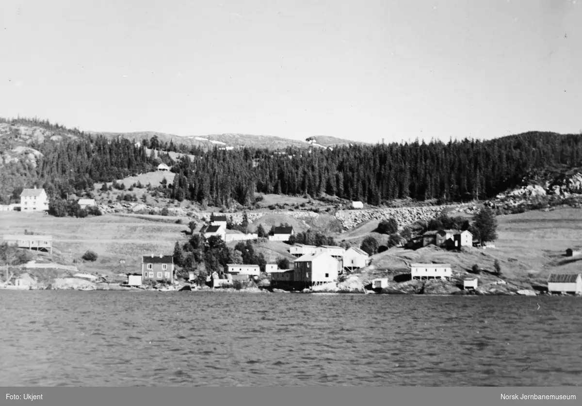 Jernbaneanlegget Mosjøen-Mo i Rana : brakker i Myrvika, pel 4640