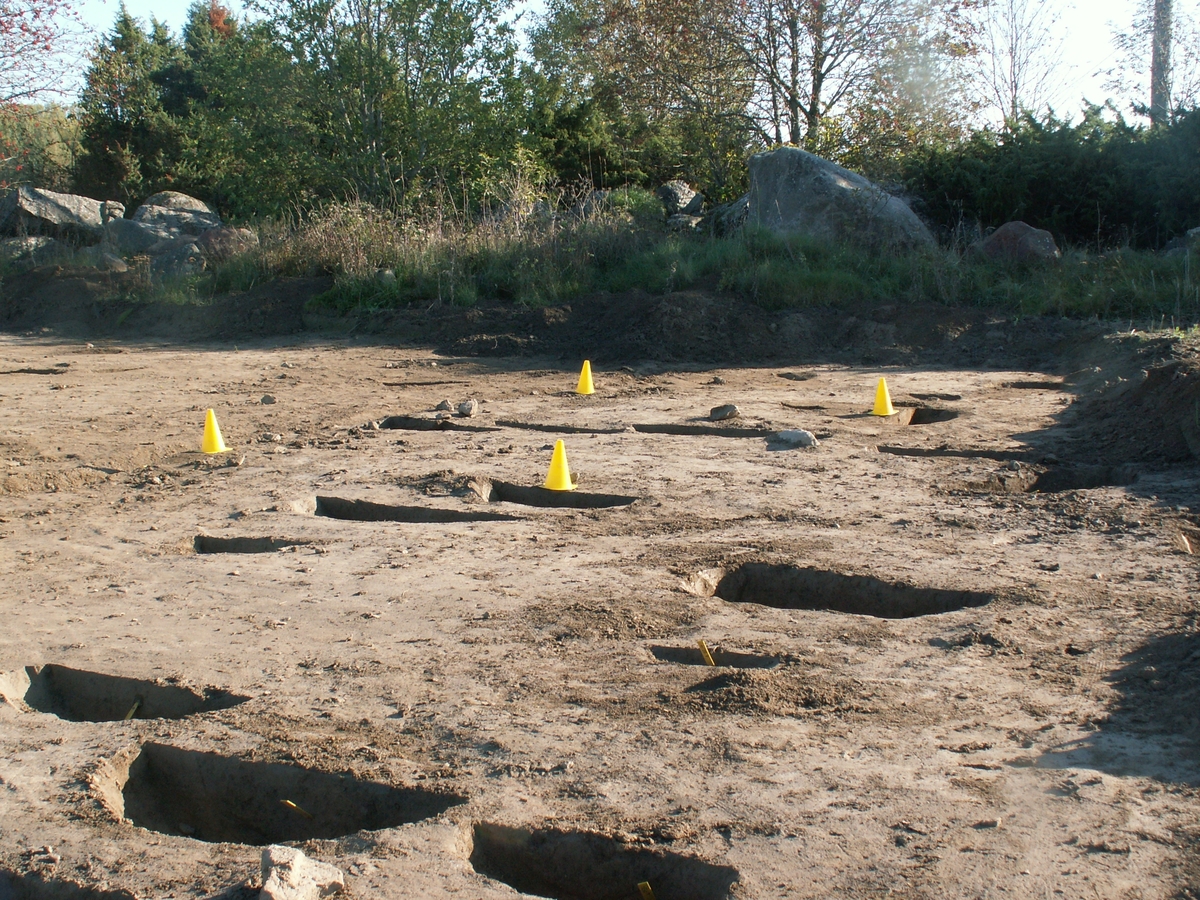 Arkeologisk slutundersökning, Raä 433, hus 8 stolphål, Fansta, Bälinge socken, Uppland, 2006