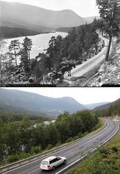 Refotografering. Veistrekning langs Gudbrandsdalen, mellom B
