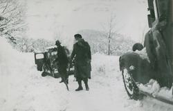 Store snømengder på Sørlandet vinteren 1937