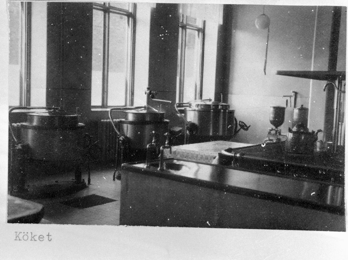 Kv. Läkaren. Länslasarettet, köket. Foto från ombyggnaden 1946-47.