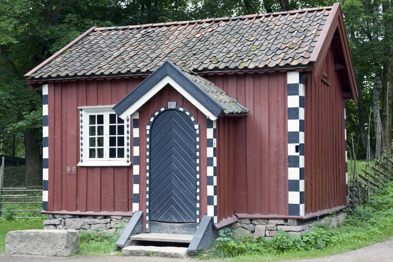 Rød stue fra Telemark. Foto/Photo