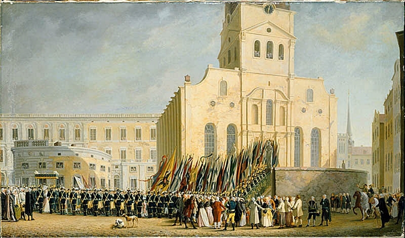 Festtåg i Stockholm efter segern vid Svensksund 1790