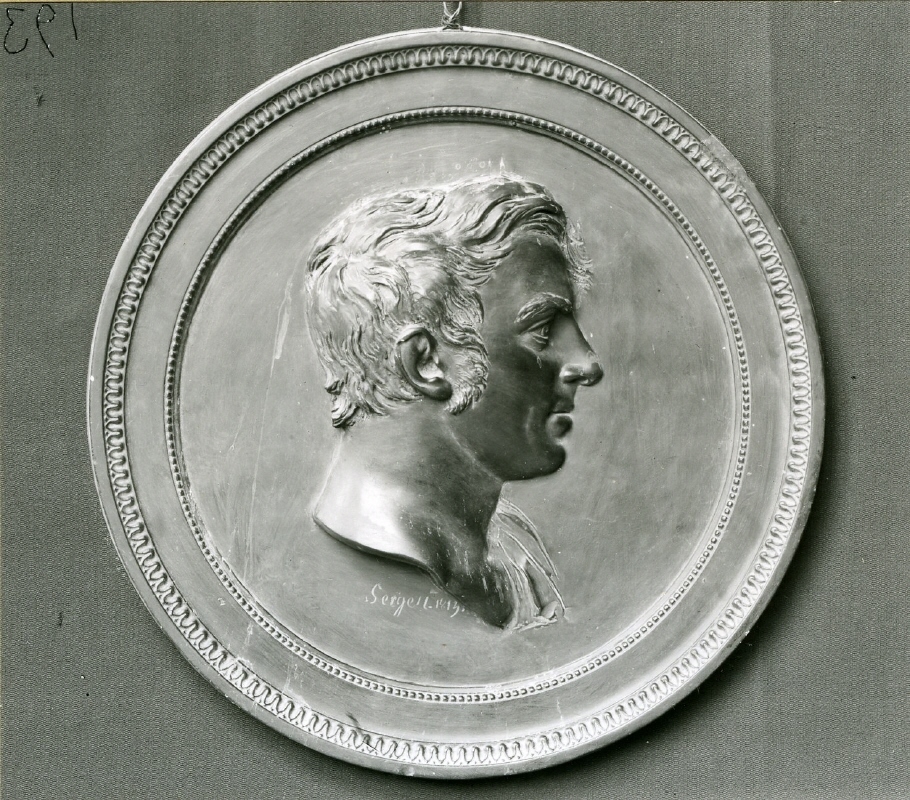 Porträttmedaljong av landshövdingen m m Hans Järta (1774-1847)