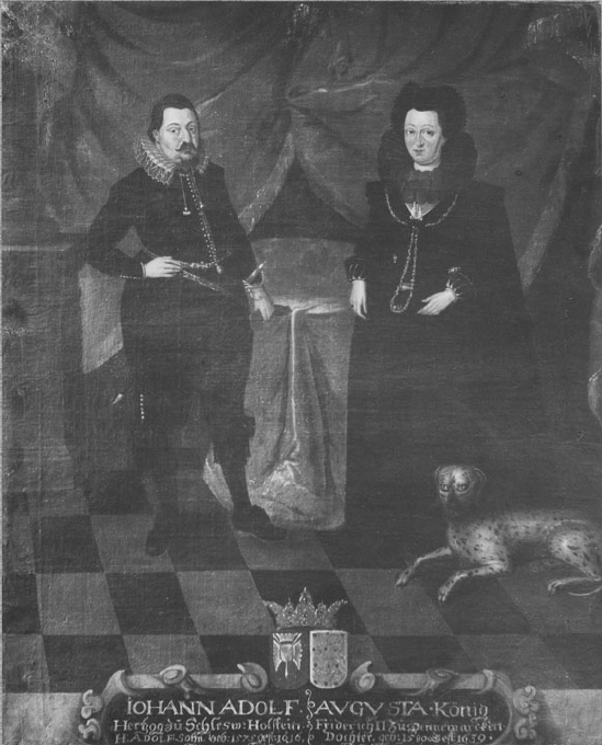 Johan Adolf, 1575-1616, hertig av Holstein-Gottorp Augusta, 1580-1639, prinsessa av Danmark hert