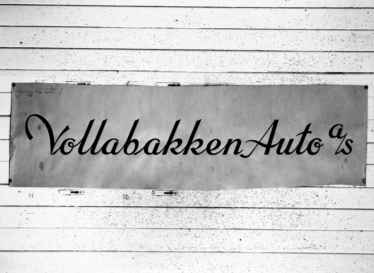 Firmaskilt Vollabakken Auto a/s