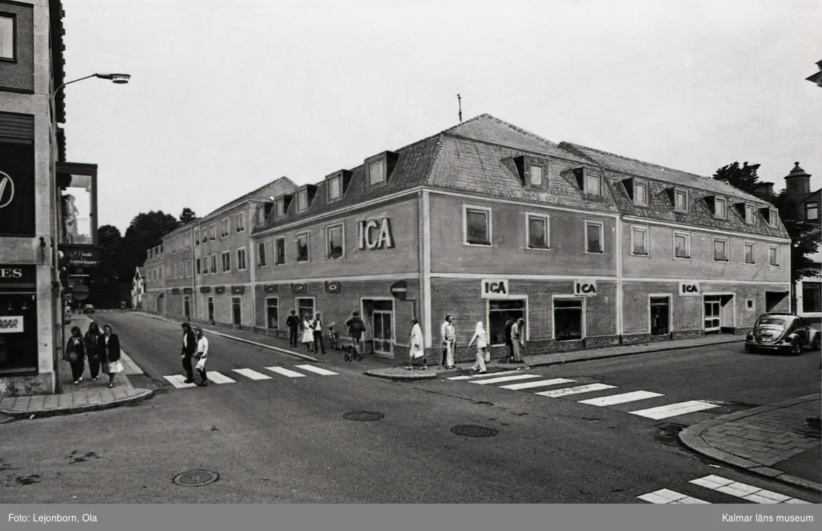 Gorskis arkitektkontor. Kvarter Tenngjutaren, Kalmar.
Korsningen Kaggensgatan, Fiskargatan.