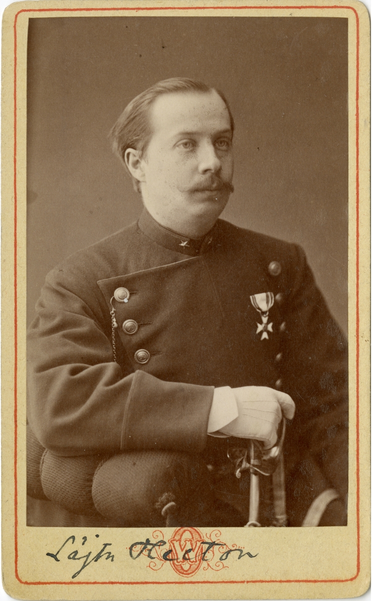 Porträtt av Hans Manfred Hector, löjtnant vid Dalregementet I 13.
