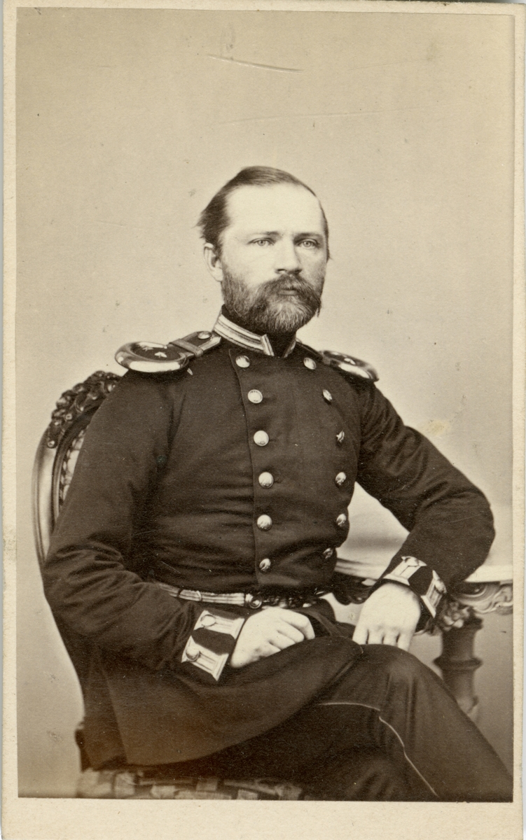 Porträtt av Johan Henric Moberg, kapten vid Jönköpings regemente I 12.