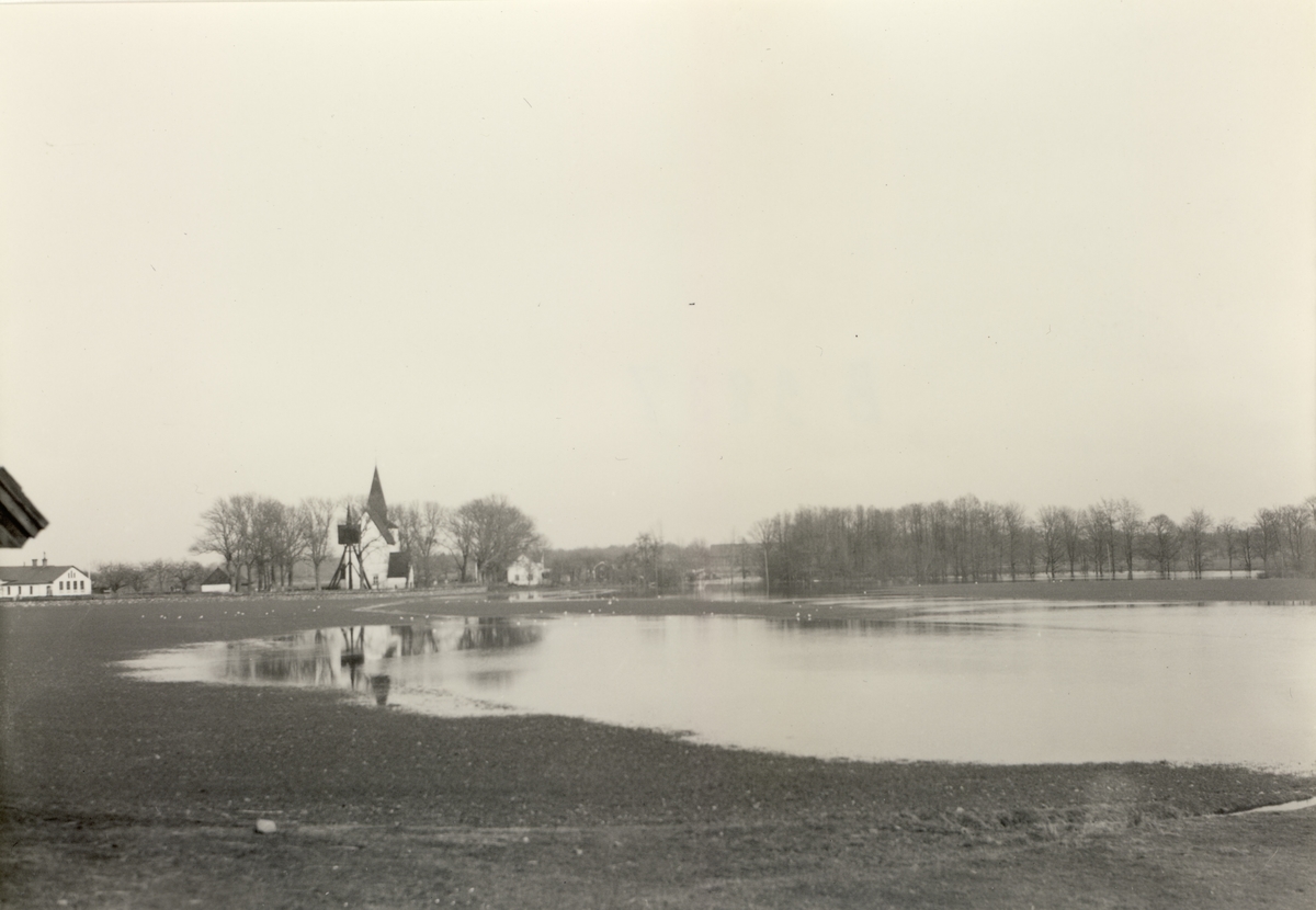 Den kraftiga vårfloden vid Ljungbyholm och Hossmo våren 1929.